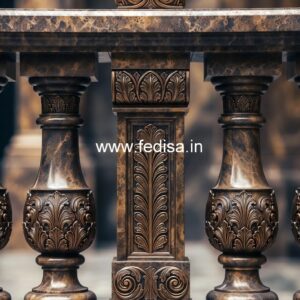 Decorative Exterior Marble Railings Wooden Balustrades For Decking