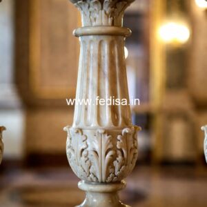 5. Elegant White Marble Balusters For Homes Hand Rail Balusters
