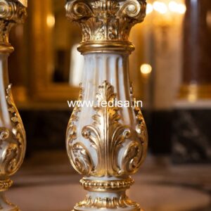 Custom Exterior Marble Railings Metal Handrail Spindles