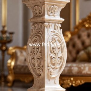 Decorative Exterior Marble Railings Gothic Iron Balusters