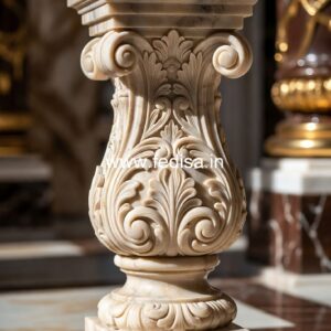 31. Marble Stone Baluster Designs For Luxury Homes Brown Deck With White Spindles