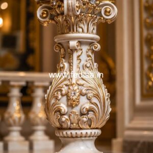 34. Natural Stone Baluster Designs Brushed Metal Stair Spindles