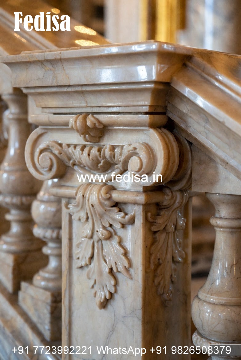 Stone Baluster Designs For Landscaping Dark Handrail White Spindles