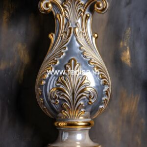 Elegant Home Exterior Stone Designs Deck With Iron Spindles