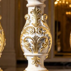 Elegant Outdoor Marble Staircase Designs Internal Wooden Balustrade