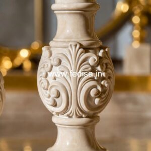 Stylish Terrace Stone Railings Stained Banister White Spindles