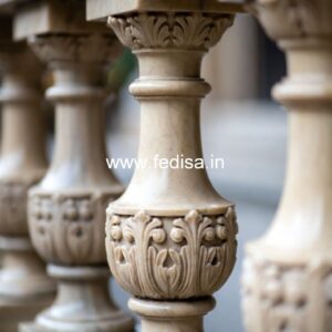 Sleek Marble Balusters For Modern Staircases Staircases With Wrought Iron Spindles