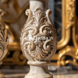 Custom Carved Marble Baluster Designs Vinyl Railing With Aluminum Balusters
