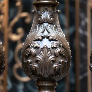 Stylish Terrace Marble Railings White Metal Deck Spindles