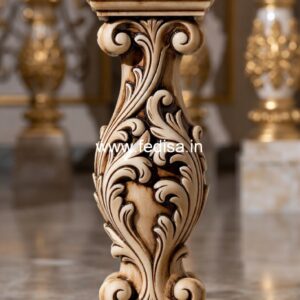 4. Designer Stone Balusters For Luxury Interiors Glass Landing Banister