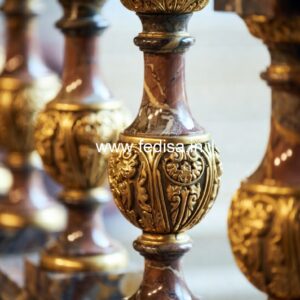 38. SOLID Stone Balusters For Durability Metal Banister Spindles