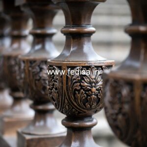 10. High-class Marble Baluster Ideas White Primed Spindles