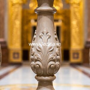 White Marble Baluster Designs For Luxury Homes Square Metal Spindles