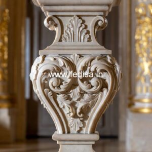 Modern Balcony Marble Railings Banister Rail And Spindles