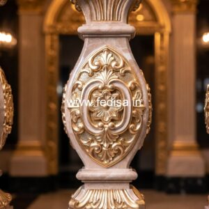 Premium Home Marble Baluster Styles Flat Metal Balusters