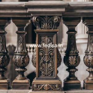 Luxury Garden Marble Baluster Railings Decorative Metal Spindles