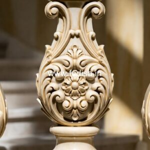 Classic Outdoor Marble Railing Ideas Wood Baluster Railing