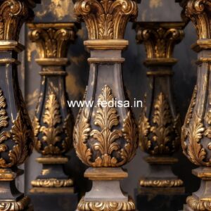 5. Elegant Natural Stone Balusters For Homes Banister Railing Indoor