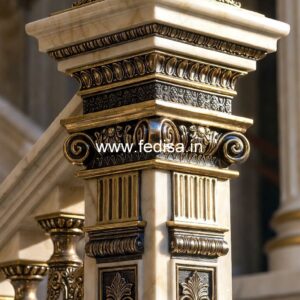 Stylish Terrace Stone Railings Crown Heritage Iron Balusters