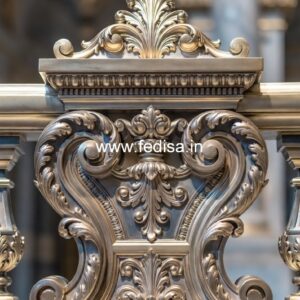 Modern Balcony Marble Railings White Wood Stair Balusters