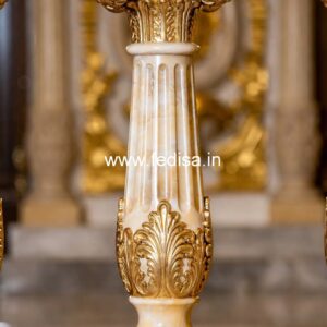 Designer Entrance Marble Balusters Banister Metal Spindles