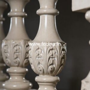 Elegant Interior Staircase Railings Ash Gray Balusters