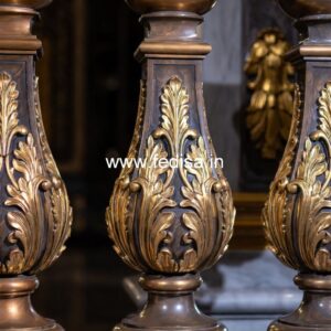Decorative Balcony Stone Balusters Curved Iron Balusters