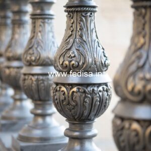Designer Marble Railings For Villas Forged Iron Spindles