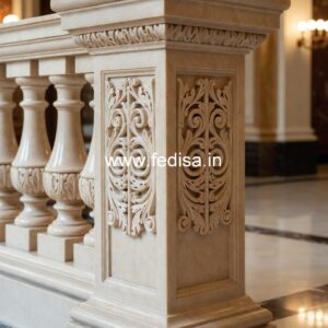 Designer Entrance Marble Balusters Handrail Iron Balusters