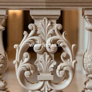 Modern Balcony Stone Railings Silver Banister Spindles