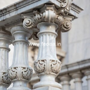 Designer Exterior Stone Balusters Silver Metal Stair Spindles