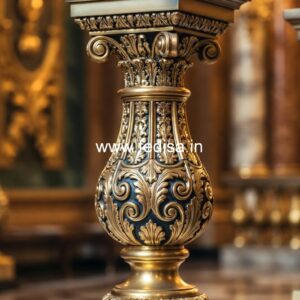 Designer Garden Stone Railings Square Wrought Iron Spindles