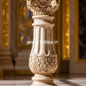 Traditional White Marble Baluster Designs Staircases With Wrought Iron Spindles