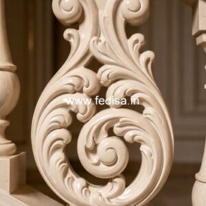 Modern Balcony Marble Railings Upside Down Baluster