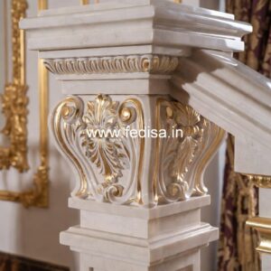 Luxury Garden Marble Baluster Railings Victorian Metal Stair Spindles