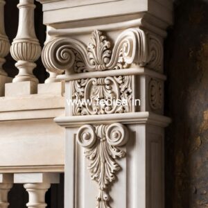 Modern Metal Luxury Baluster Designs Wood Banister With White Spindles