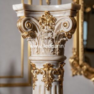 40. Indoor Stone Staircase Balusters Wood Banister