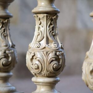 Handcrafted Marble Stone Railings Primed Spindles