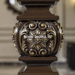 Designer Entrance Stone Balusters Hammered Iron Balusters