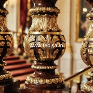 Decorative Classic Marble Railings Pressure Treated Balusters