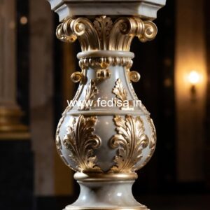 Indoor Marble Staircase Balusters 42 Inch Metal Deck Spindles