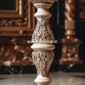 Elegant Home Exterior Marble Designs Turned Wood Spindles
