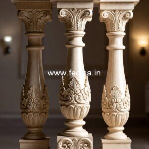 Indoor Marble Staircase Balusters Fusion Stair Spindles