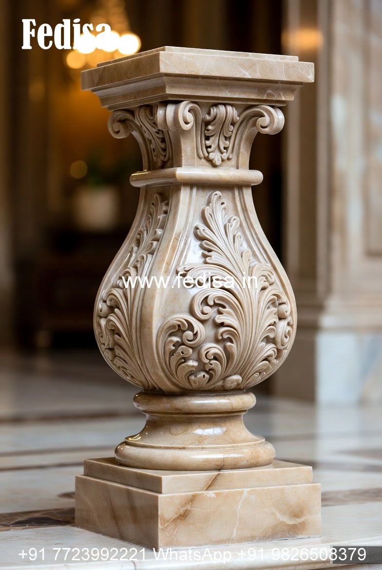 Export Quality Marble Balusters Square Banister Post