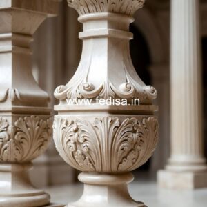 Decorative Exterior Marble Railings Baluster Collars