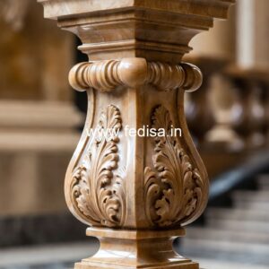 Designer Garden Marble Railings White Wood Stair Balusters