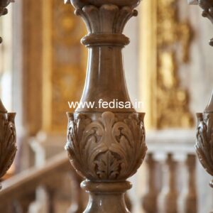 Elegant Home Exterior Marble Designs Gray Balusters