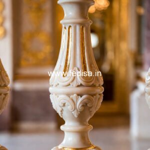 Luxury Marble Baluster Inspirations Gray Deck With White Spindles