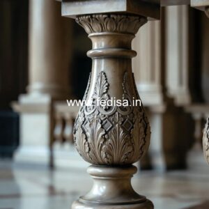 Handcrafted Marble Stone Railings Replacing Wooden Spindles With Metal