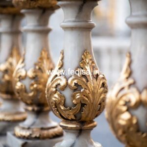 Designer Garden Stone Railings Silver Metal Stair Spindles